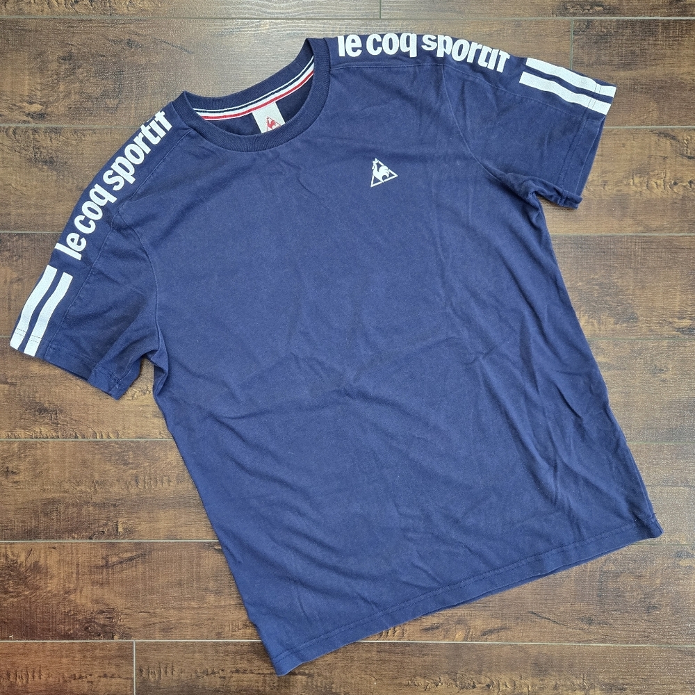 Le Coq Sportif Men's Navy Blue Short Sleeve Tee Size XL